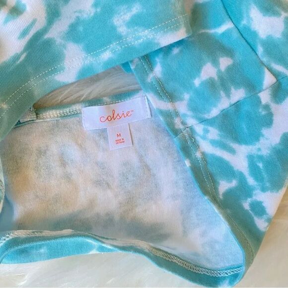 Colsie Tie Dye Lounge Crop Top - Picture 3 of 4